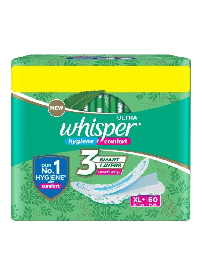 Whisper Ultra Clean Sanitary Pads for Women, XL Plus, Pack of 60 Napkins - Image 3
